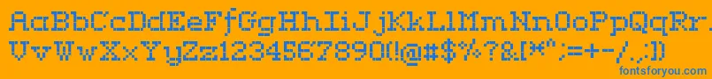 RififiSerif Font – Blue Fonts on Orange Background