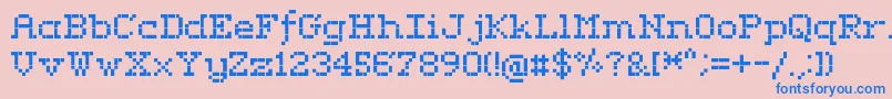 RififiSerif-Schriftart – Blaue Schriften auf rosa Hintergrund