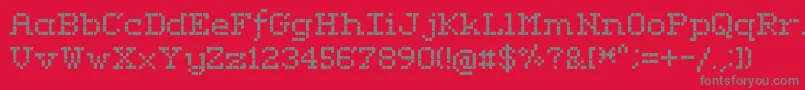 フォントRififiSerif – 赤い背景に灰色の文字