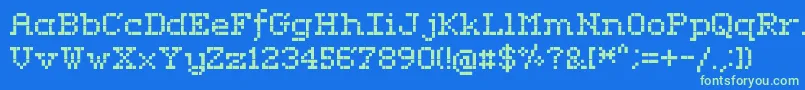 RififiSerif Font – Green Fonts on Blue Background