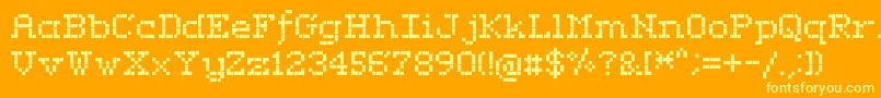 フォントRififiSerif – オレンジの背景に黄色の文字