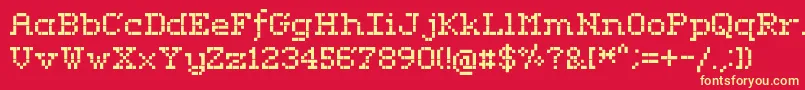 RififiSerif Font – Yellow Fonts on Red Background