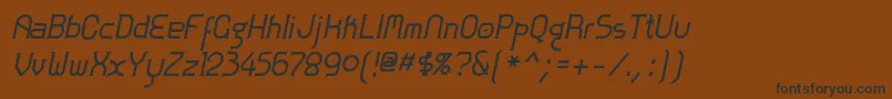 フォントZolofb – 黒い文字が茶色の背景にあります