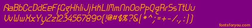 Zolofb Font – Orange Fonts on Purple Background