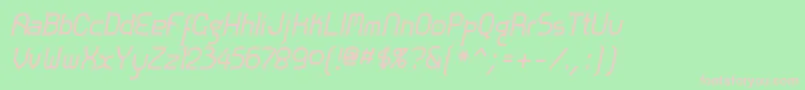 Zolofb Font – Pink Fonts on Green Background