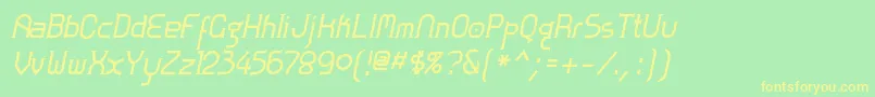 Zolofb Font – Yellow Fonts on Green Background