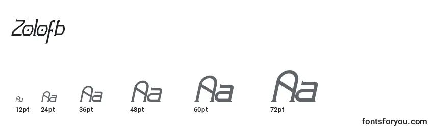 Zolofb Font Sizes