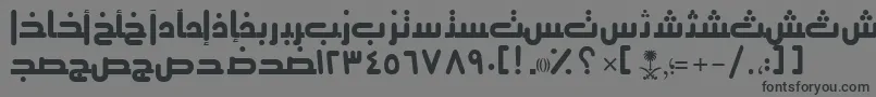 AymThghr3SUNormal. Font – Black Fonts on Gray Background