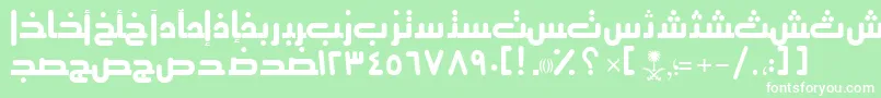 AymThghr3SUNormal. Font – White Fonts on Green Background