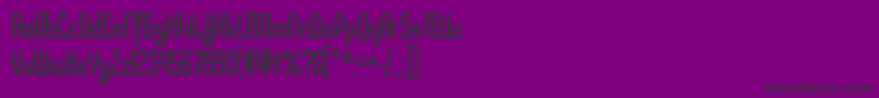 フォントKleptocracycdltRegular – 紫の背景に黒い文字