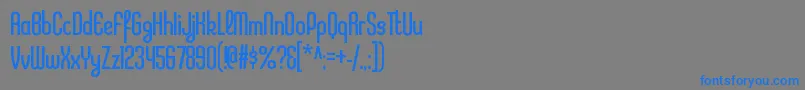 フォントKleptocracycdltRegular – 灰色の背景に青い文字