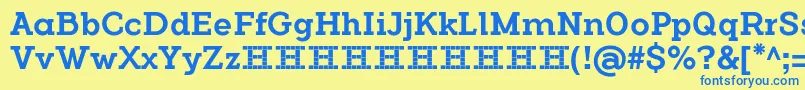 FlamanteSerifMediumFfp Font – Blue Fonts on Yellow Background