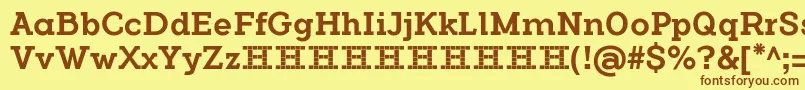 FlamanteSerifMediumFfp Font – Brown Fonts on Yellow Background