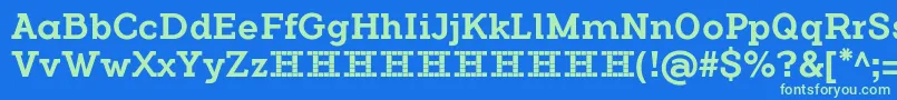 FlamanteSerifMediumFfp Font – Green Fonts on Blue Background