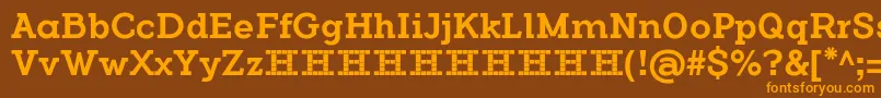 FlamanteSerifMediumFfp Font – Orange Fonts on Brown Background