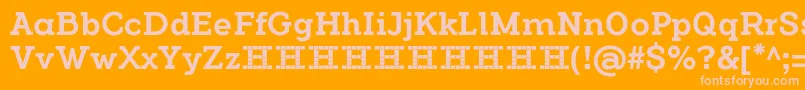 FlamanteSerifMediumFfp Font – Pink Fonts on Orange Background