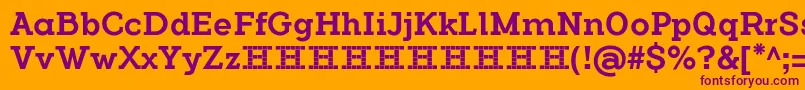 FlamanteSerifMediumFfp Font – Purple Fonts on Orange Background