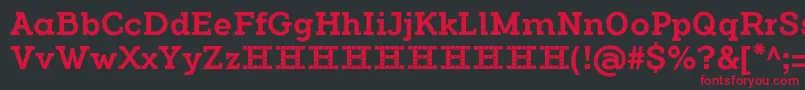 フォントFlamanteSerifMediumFfp – 黒い背景に赤い文字