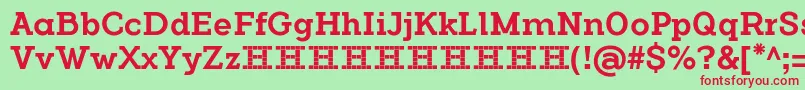 FlamanteSerifMediumFfp Font – Red Fonts on Green Background