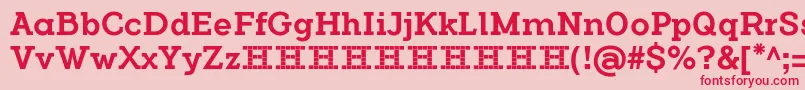 FlamanteSerifMediumFfp Font – Red Fonts on Pink Background