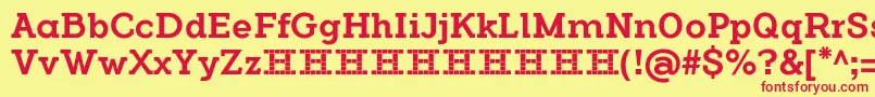 FlamanteSerifMediumFfp Font – Red Fonts on Yellow Background