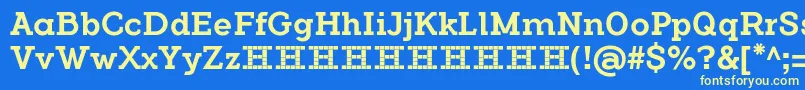 FlamanteSerifMediumFfp Font – Yellow Fonts on Blue Background