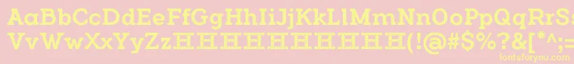 FlamanteSerifMediumFfp Font – Yellow Fonts on Pink Background