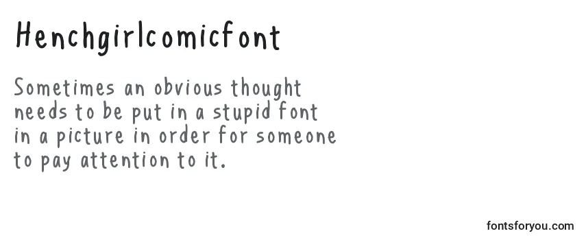 Review of the Henchgirlcomicfont Font