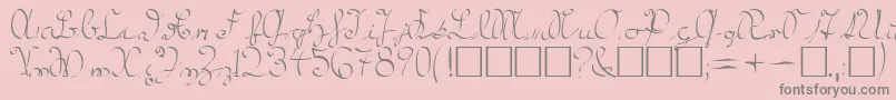 KroeburnRegular-Schriftart – Graue Schriften auf rosa Hintergrund