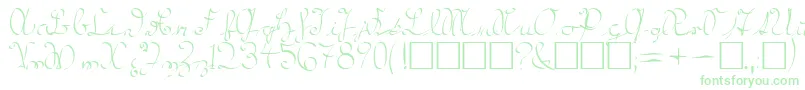 KroeburnRegular-Schriftart – Grüne Schriften