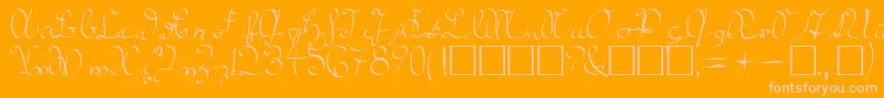 KroeburnRegular-Schriftart – Rosa Schriften auf orangefarbenem Hintergrund