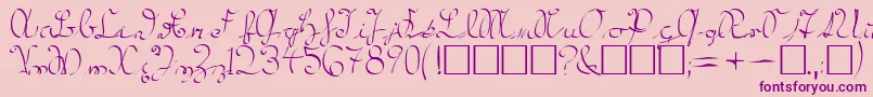 KroeburnRegular-Schriftart – Violette Schriften auf rosa Hintergrund