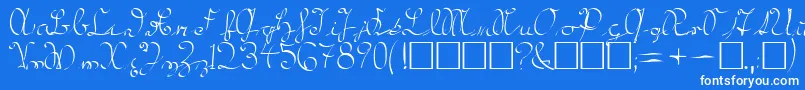 KroeburnRegular-Schriftart – Weiße Schriften auf blauem Hintergrund