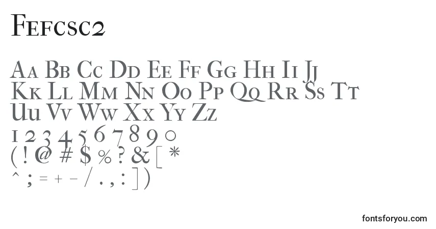 Fefcsc2 font – alphabet, numbers, special characters