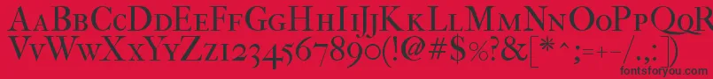 Fefcsc2 Font – Black Fonts on Red Background