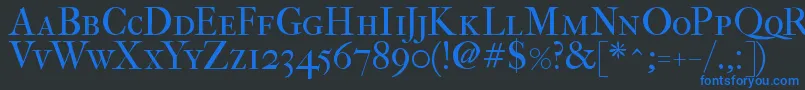 Fefcsc2 Font – Blue Fonts on Black Background