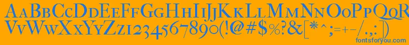 Fefcsc2 Font – Blue Fonts on Orange Background