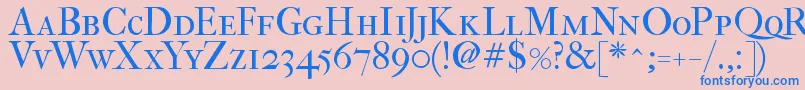 Fefcsc2 Font – Blue Fonts on Pink Background
