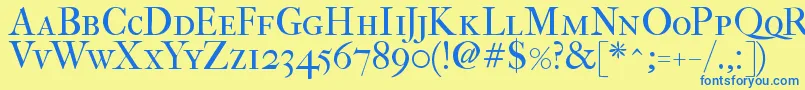 Fefcsc2 Font – Blue Fonts on Yellow Background
