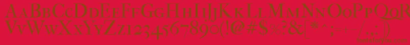 Czcionka Fefcsc2 – brązowe czcionki na czerwonym tle