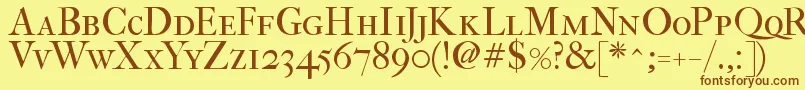 Fefcsc2 Font – Brown Fonts on Yellow Background