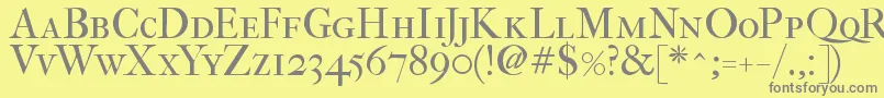 Fefcsc2 Font – Gray Fonts on Yellow Background