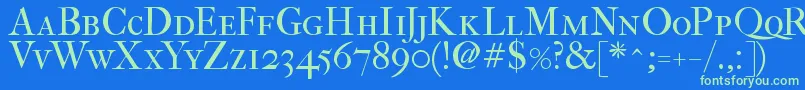 Fefcsc2 Font – Green Fonts on Blue Background