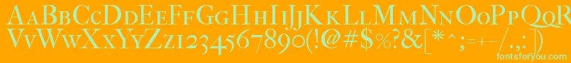 Fefcsc2 Font – Green Fonts on Orange Background