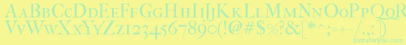 Fefcsc2 Font – Green Fonts on Yellow Background