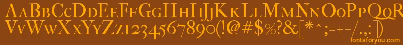 Fefcsc2 Font – Orange Fonts on Brown Background