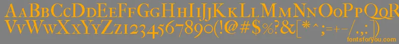 Fefcsc2 Font – Orange Fonts on Gray Background