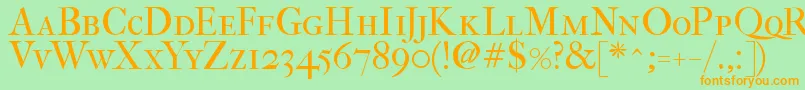 Police Fefcsc2 – polices orange sur fond vert