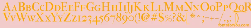 Fefcsc2 Font – Orange Fonts on Pink Background