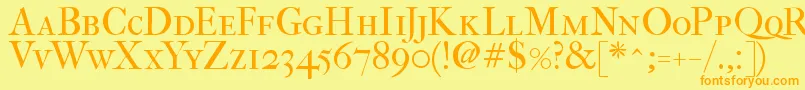 Fefcsc2 Font – Orange Fonts on Yellow Background